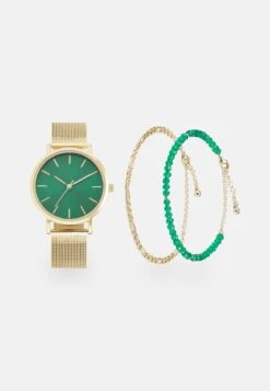 Even&Odd Set - Reloj - Gold-Coloured/Green