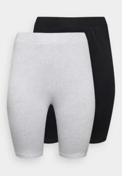 2 Pack- Shorts - Black/Mottled Light Grey -ASOS TIENDA 08413f466fc7441db48280bc389d35bf