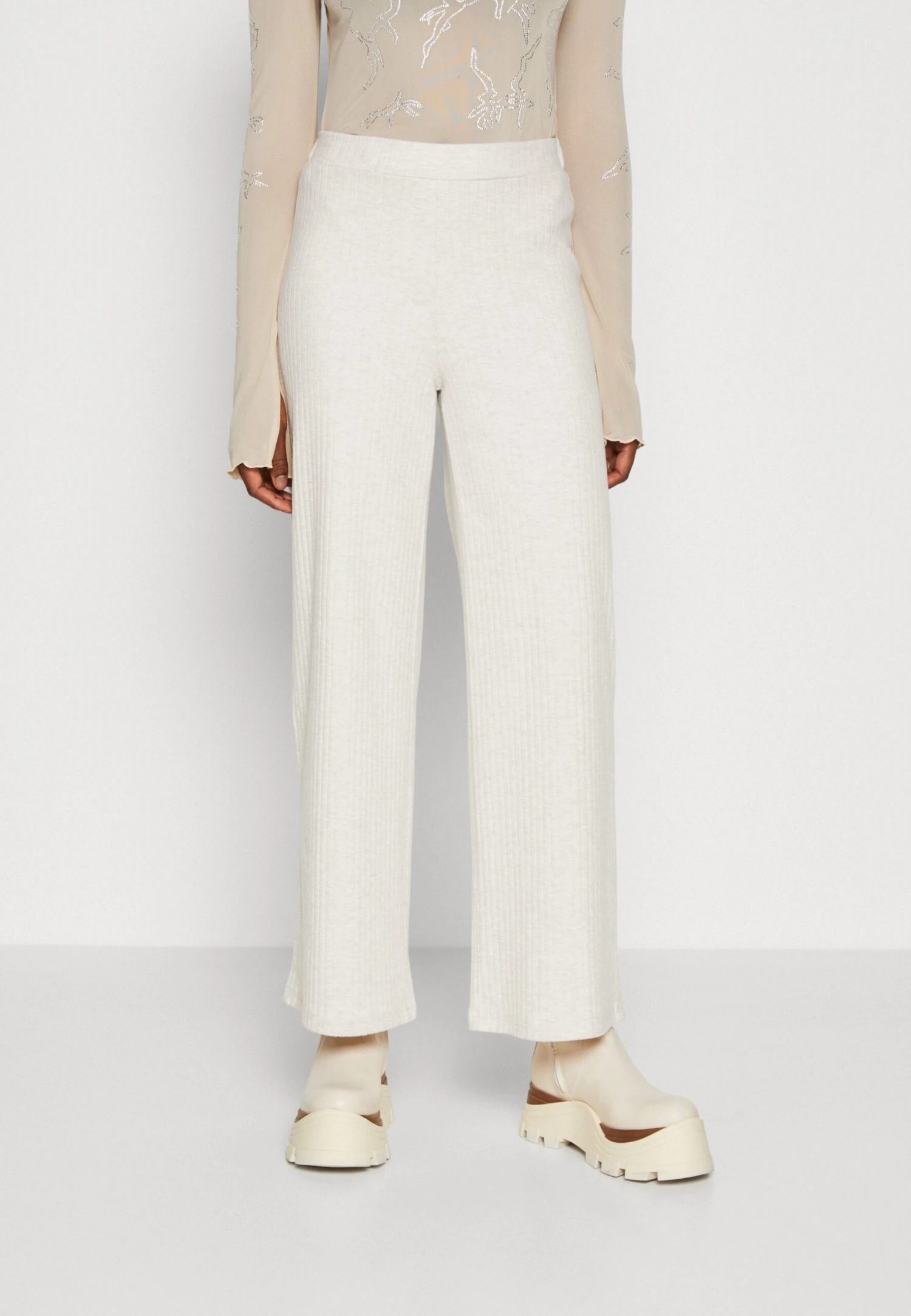 Even&Odd Pantalones - Mottled Light Brown 1 Even&Odd Pantalones - Mottled Light Brown