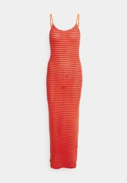 Even&Odd Midi Fake Bodycon Dress - Vestido Largo - Orange/Pink/Black -ASOS TIENDA 12d50d9df40e4a1ca3365973b64b9dd7