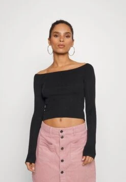 Offshoulder Basic- Jersey De Punto - Black