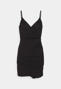 Even&Odd Strappy Warp Mini Bodycon Punto Dress - Vestido De Tubo - Black -ASOS TIENDA 1aeeda312fb442ac8b5f0195c9f35d52