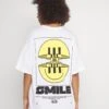 Even&Odd Cut Smile - Camiseta Estampada - White