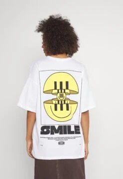 Even&Odd Cut Smile - Camiseta Estampada - White