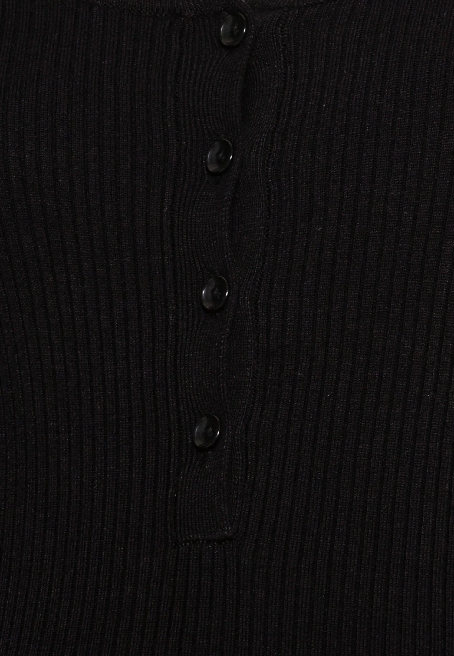 Nursing Button Placket - Jersey De Punto - Black 3 Nursing Button Placket - Jersey De Punto - Black - Imagen 3