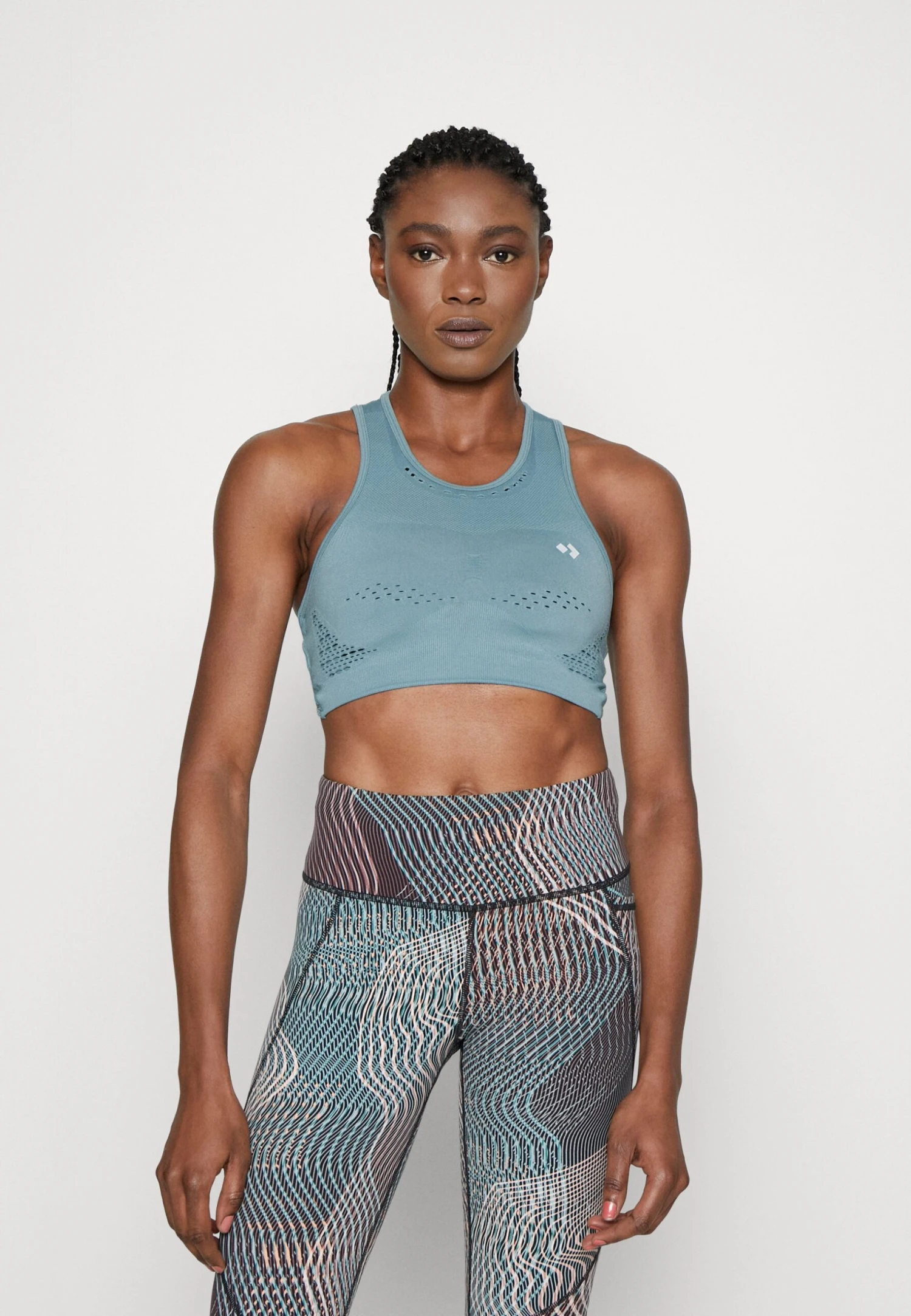 Sujetadores Deportivos Con Sujeción Media - Blue-Grey 1 Sujetadores Deportivos Con Sujeción Media - Blue-Grey