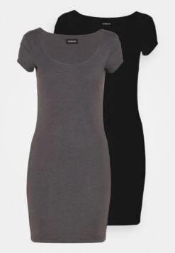 Even&Odd 2 Pack - Vestido Ligero - Black/Mottled Grey -ASOS TIENDA 3133cbb312b041ba8a50eee456b0d3f6