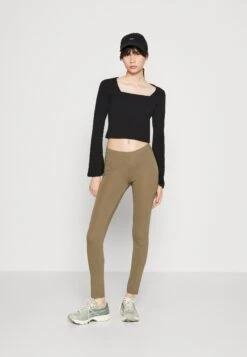 Even&Odd 2 Pack - Leggings - Black/Dark Green