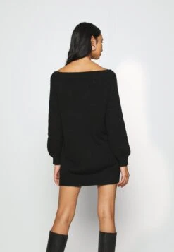Even&Odd Schulterfrei Mini Strickkleid - Vestido De Punto - Black -ASOS TIENDA 39fdbef1f9894bc9b4fba3f15fd1beeb