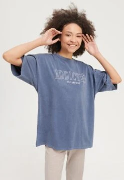 Even&Odd Camiseta Estampada - Dark Blue