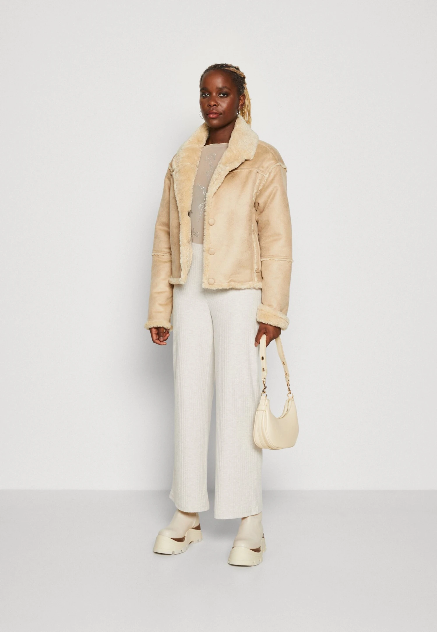 Even&Odd Pantalones - Mottled Light Brown 2 Even&Odd Pantalones - Mottled Light Brown - Imagen 2