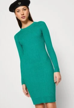 Even&Odd Crew Ausschnitt Ripp Basic Bodycon Mini Strickkleid - Vestido De Tubo - Green -ASOS TIENDA 4e98f0bc88a44015bde0e4c95b56a367