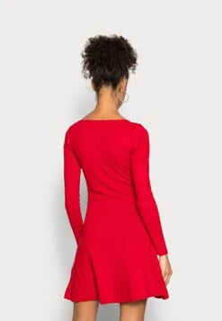 Even&Odd Eckiger Ausschnitt Mini Strickkleid - Vestido De Punto - Red -ASOS TIENDA 4f5e8c04cddc4836b16902af3c8a1b2a