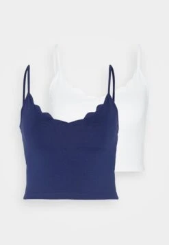 Even&Odd 2 Pack - Top - White/Dark Blue -ASOS TIENDA 666627aca9bf434eb30a1273c8227dba