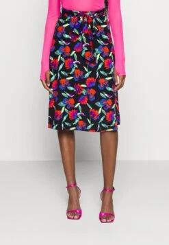 Even&Odd Midi Skirt With Shell Fabric - Falda Acampanada - Multicoloured