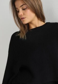 Even&Odd Cropped Jumper - Jersey De Punto - Black -ASOS TIENDA 7158b709a0b24b25bcc975a88a9dfa80