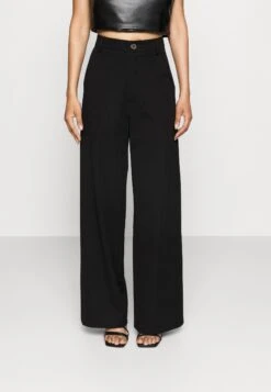 Petite Tailored Wide Leg Trouser - Pantalones - Black