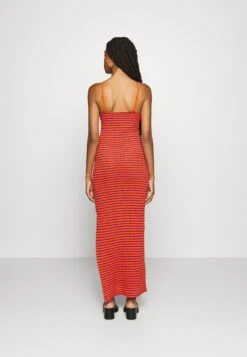 Even&Odd Midi Fake Bodycon Dress - Vestido Largo - Orange/Pink/Black -ASOS TIENDA 766cdb8754aa4bef8c32c5f4d43330c8