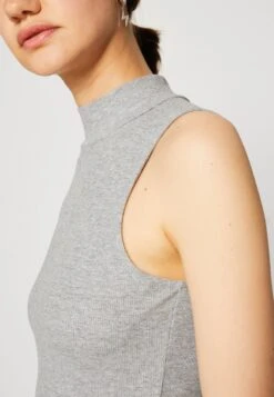 Even&Odd Perkin Neck Midi Bodycon Dress - Vestido Ligero - Mottled Grey -ASOS TIENDA 7867d7c0c842414abca4092732b274e1