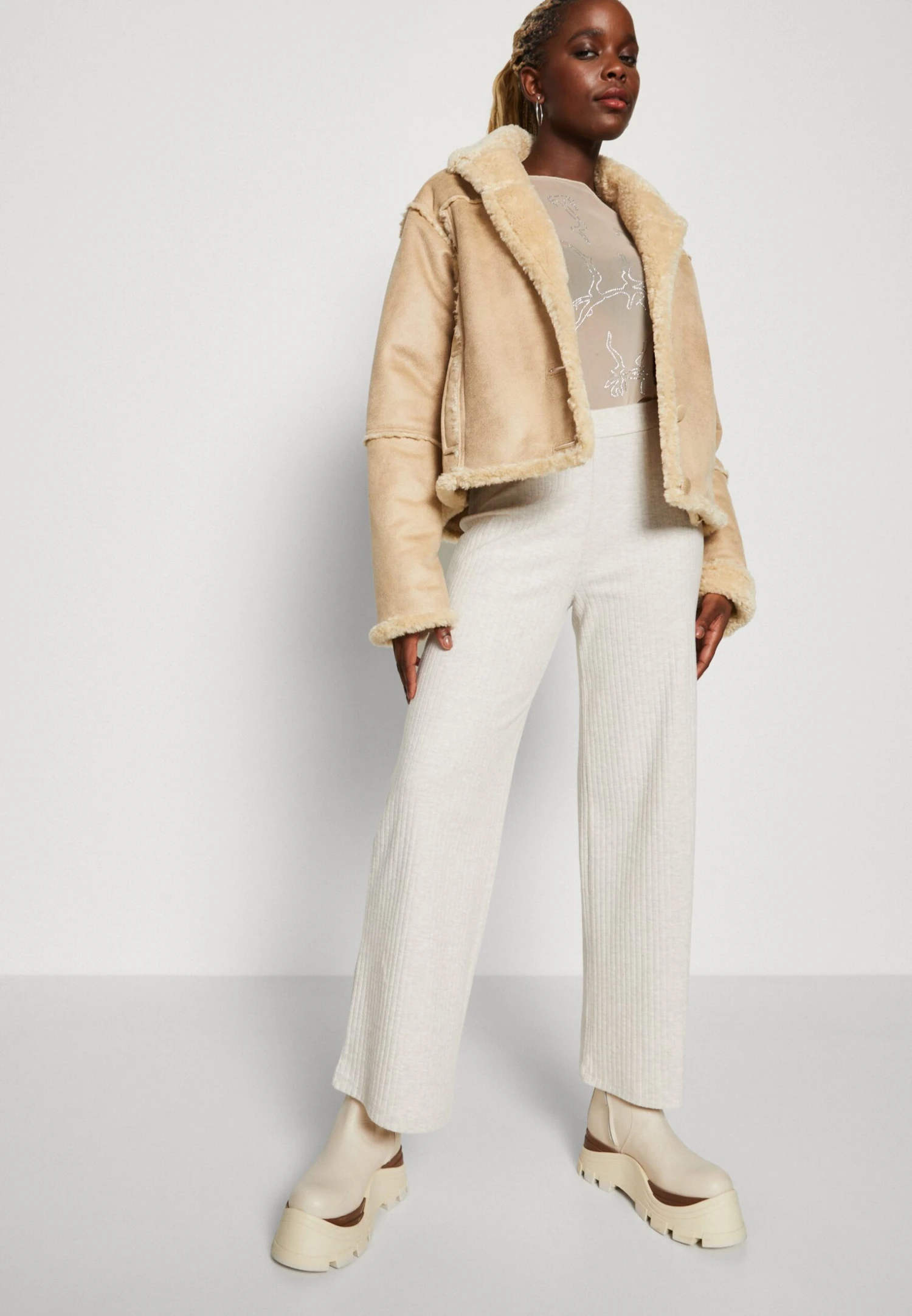 Even&Odd Pantalones - Mottled Light Brown 4 Even&Odd Pantalones - Mottled Light Brown - Imagen 4