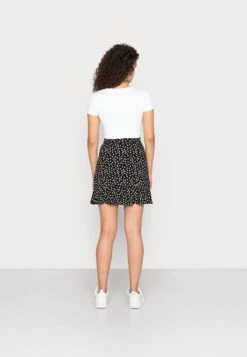 Even&Odd Mini Skirt With Volant - Falda Acampanada - Black/White -ASOS TIENDA 8378b46116d24880bbe73b772a543adf