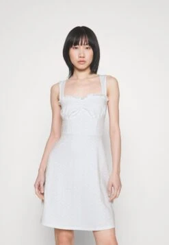 Even&Odd Sleeveless Sweetheart Neckline Princess Seams Flared Skirt Mini Dress (Eo-Ss23-C131-Sp) / 001 - White - Vestido Informal - 001 - White -ASOS TIENDA 903151c4214948b59bb6803b83e448ef