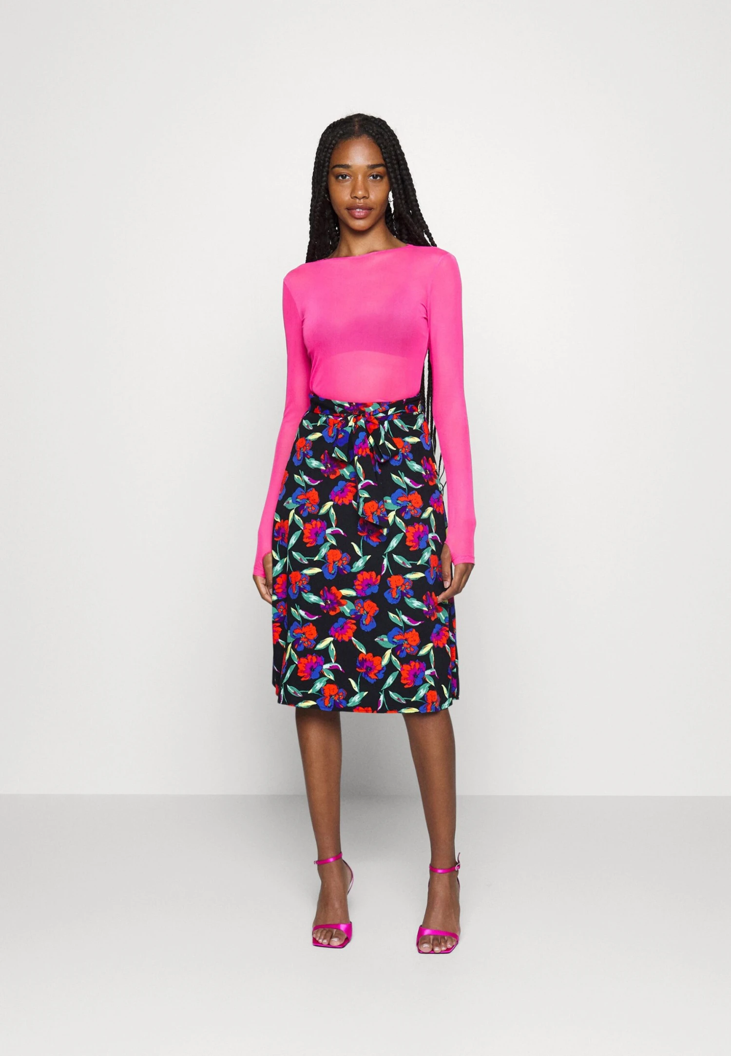 Even&Odd Midi Skirt With Shell Fabric - Falda Acampanada - Multicoloured 2 Even&Odd Midi Skirt With Shell Fabric - Falda Acampanada - Multicoloured - Imagen 2