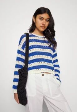 Even&Odd Jersey De Punto - White/Blue -ASOS TIENDA 9948bd4253f44fcab5118191ce0854f9