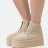 Even&Odd Leather - Botines Bajos - Beige