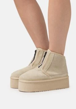 Even&Odd Leather - Botines Bajos - Beige