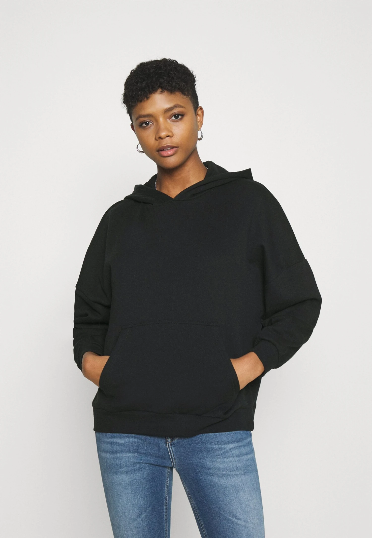 Even&Odd Hoodie Long Without Drawcord And Pocket - Jersey Con Capucha - Black 1 Even&Odd Hoodie Long Without Drawcord And Pocket - Jersey Con Capucha - Black