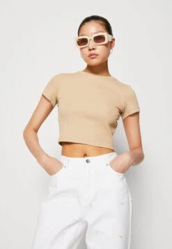 Even&Odd 3 Pack - Camiseta Básica - Beige/Black/Orange -ASOS TIENDA bfa63cc27e6d481b8a3d2b5245338923