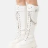 Botas Con Cordones - White