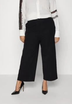 Tailored Wide Leg Culotte - Pantalones - Black