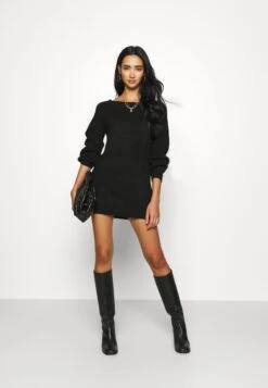 Even&Odd Schulterfrei Mini Strickkleid - Vestido De Punto - Black -ASOS TIENDA c7a56604729348a5bc773f096bd06b32