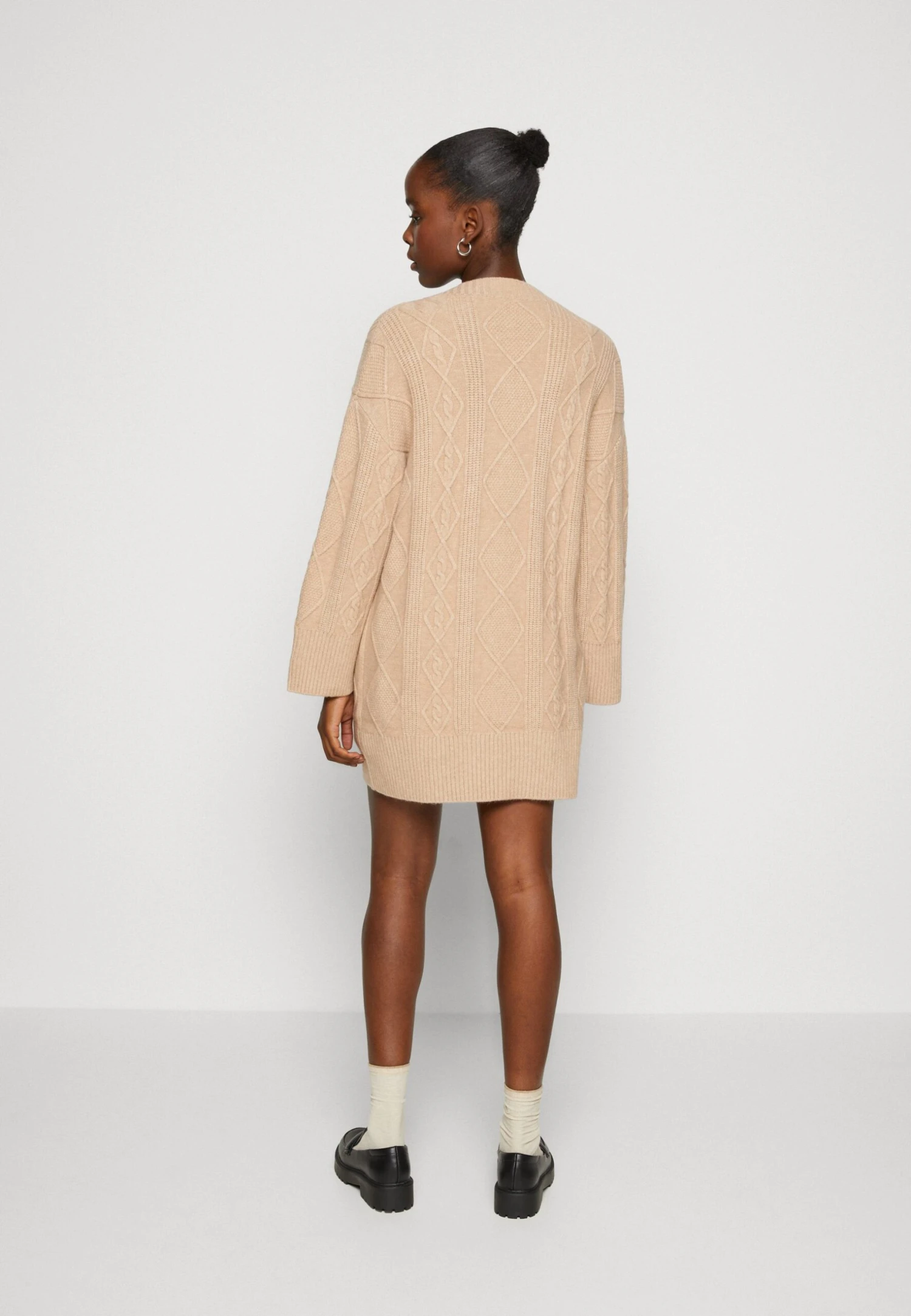 Even&Odd Perkin Ausschnitt Mini Strickkleid - Vestido De Punto - Tan 4 Even&Odd Perkin Ausschnitt Mini Strickkleid - Vestido De Punto - Tan - Imagen 4