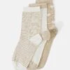Even&Odd 3 Pack - Calcetines - Beige/White