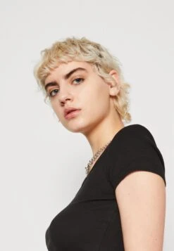 Even&Odd 2 Pack - Camiseta Básica - Black/Grey -ASOS TIENDA ec99853753b544b49bff72c681e639da