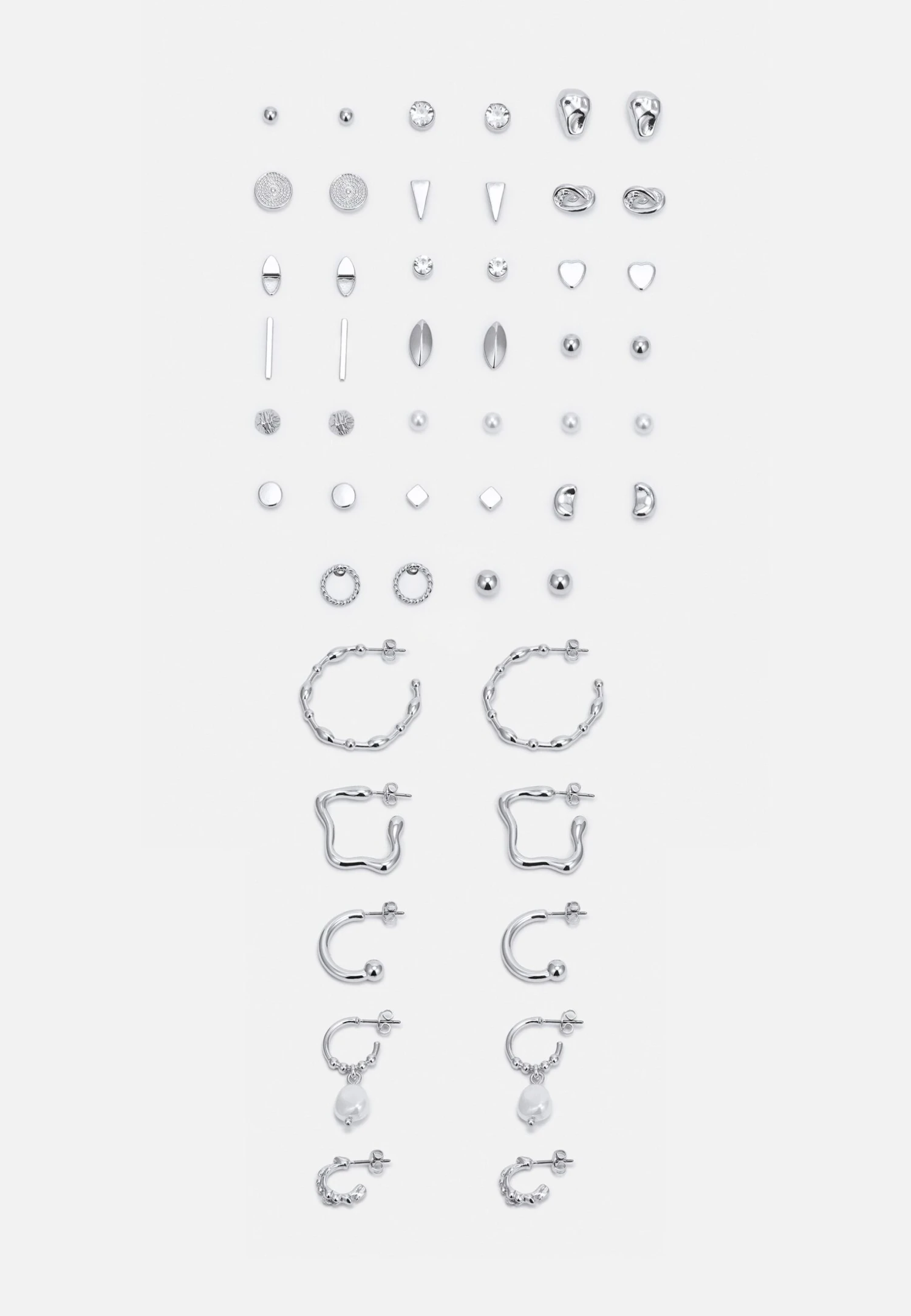 Even&Odd 25 Pack - Pendientes - Silver-Coloured 2 Even&Odd 25 Pack - Pendientes - Silver-Coloured - Imagen 2