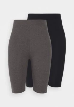 Even&Odd 2 Pack - Shorts -Black/Mottled Dark Grey -ASOS TIENDA f6ed392d76af4476be7d9595f2c27ef9